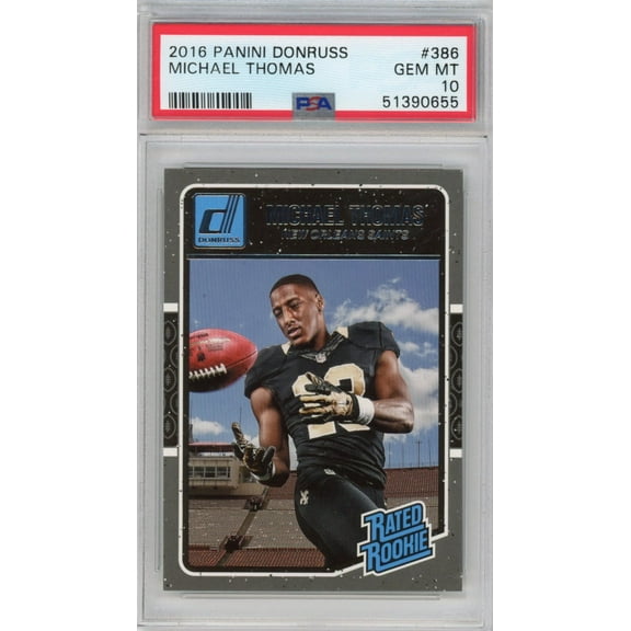 Graded 2016 Panini Donruss Michael Thomas #386 Rookie RC Football Card PSA 10 Gem Mint