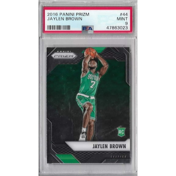 Graded 2016 Panini Prizm Jaylen Brown #44 Rookie RC Basketball Card PSA 9 Mint