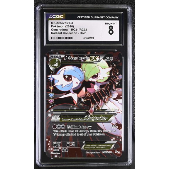 Graded 2016 Pokemon Generations M Gardevoir EX Holo CGC 8 RC31/RC32 English Trading Card