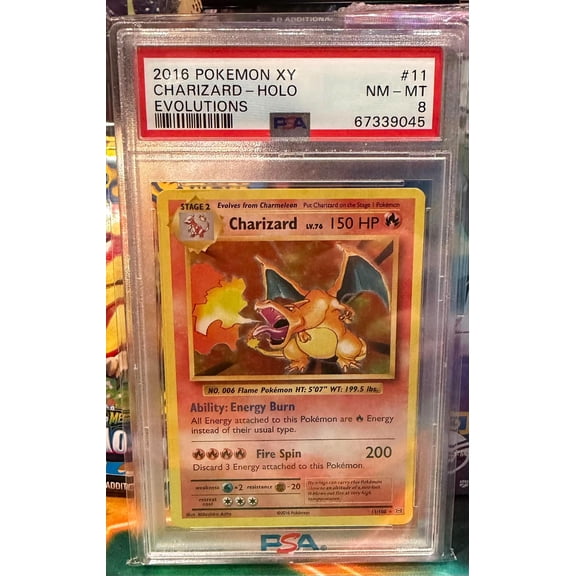Graded 2016 Pokemon XY Evolutions Charizard Holo PSA 8 #11 Trading Card