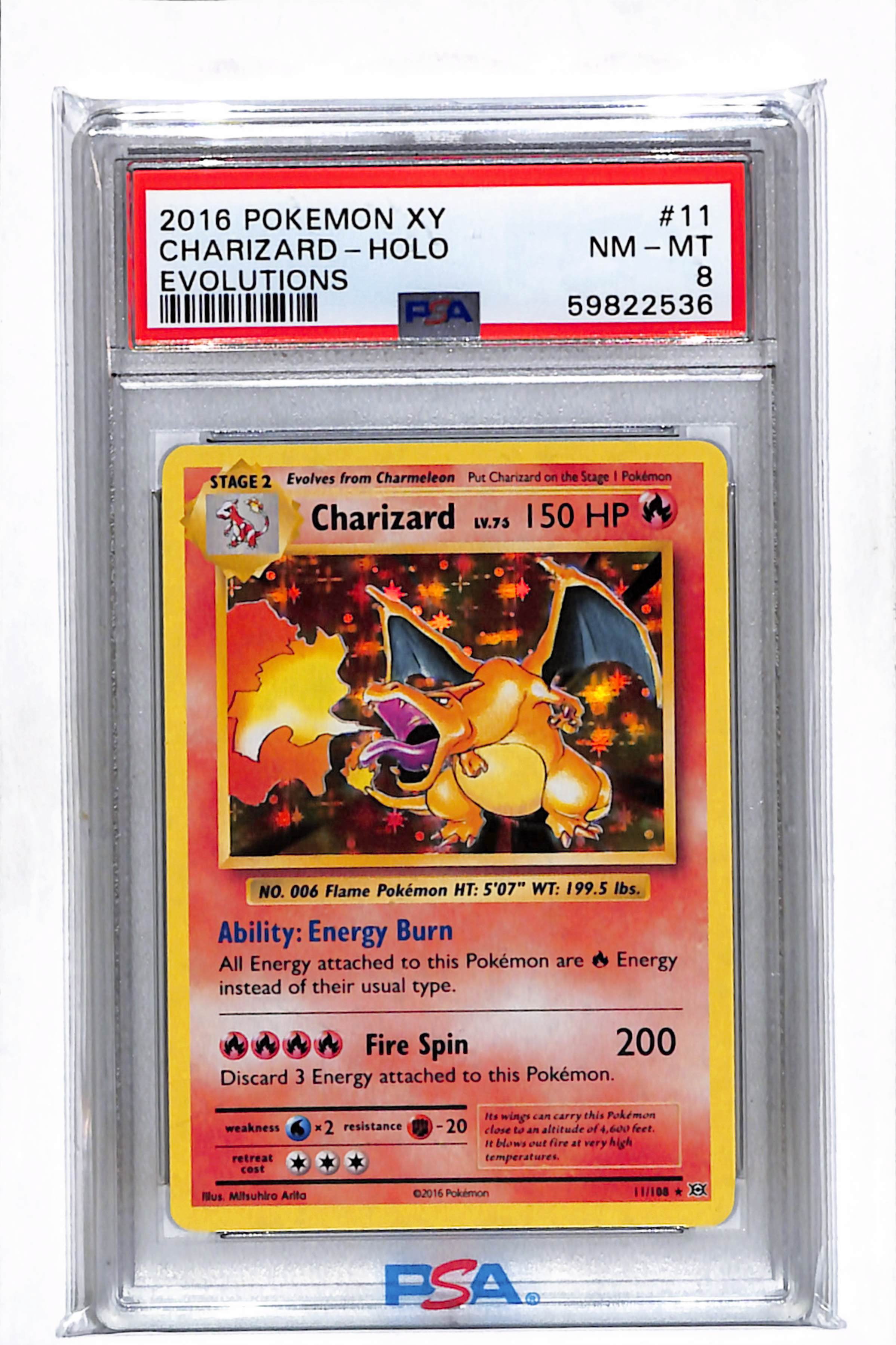 charizard pokemon card 11/108 holo 2016 Evolutions #11 CGC Authenticated 9 The card may not be worth much monetarily Charizard XY Evolutions Holo (11/108)