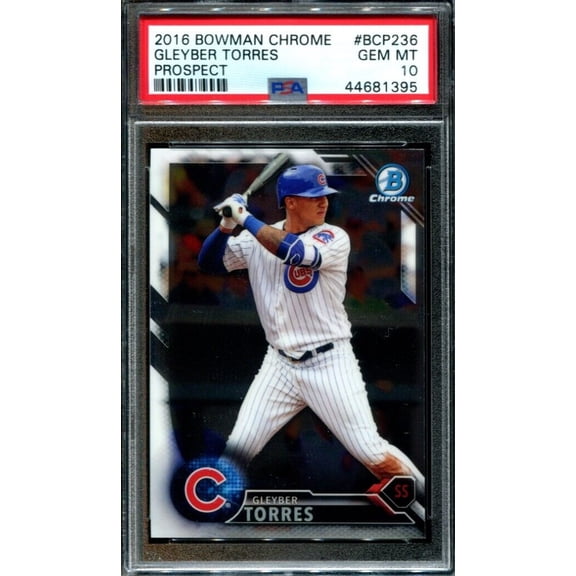 Graded 2016 Topps Bowmans Best Gleyber Torres #BCP236 Prospect Rookie RC Baseball Card PSA 10 Gem Mint
