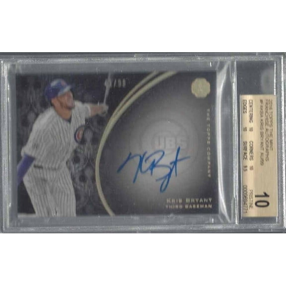 Graded 2016 Topps The Mint On Card Auto Kris Bryant BGS 10 10 AU Pristine #41/99 Pop 1/1