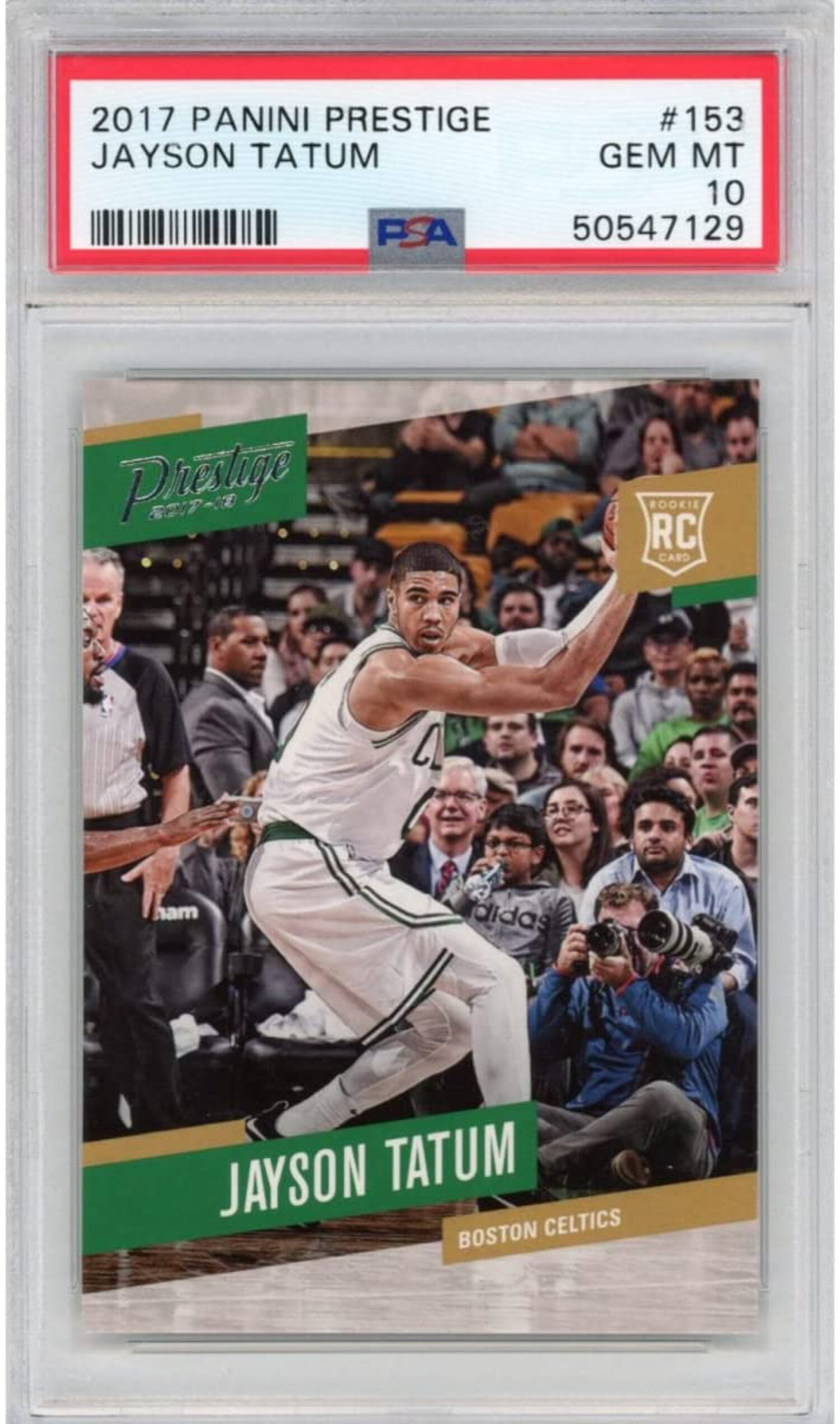 Graded 2017-18 Panini Prestige Jayson Tatum #153 Rookie RC Basketball Card PSA 10 Gem Mint