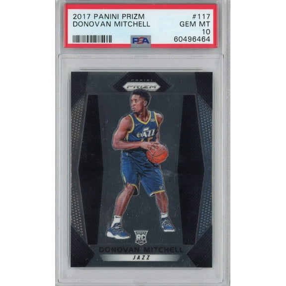 Graded 2017-18 Panini Prizm Donovan Mitchell #117 Rookie RC Basketball Card PSA 10 Gem Mint