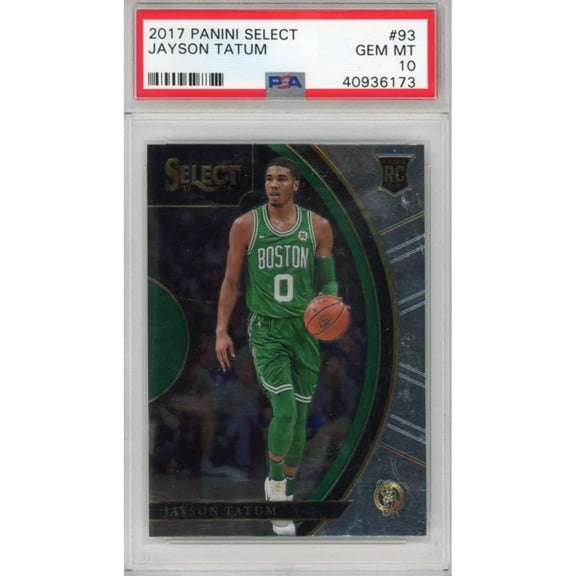 Graded 2017-18 Panini Select Jayson Tatum #93 Rookie RC Basketball Card PSA 10 Gem Mint