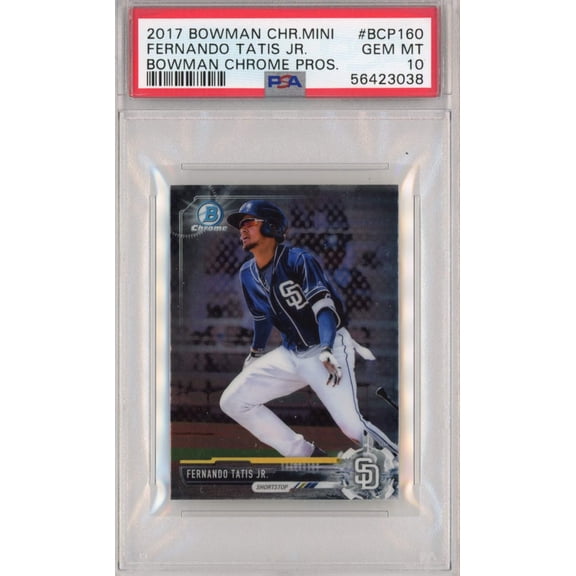 Graded 2017 Bowman Chrome Mini Fernando Tatis Jr. #BCP160 Prospects Rookie RC Baseball Card PSA 10 Gem Mint