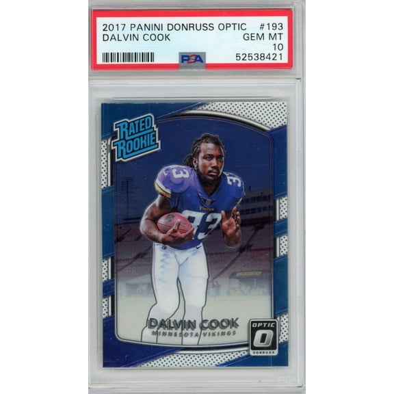 Graded 2017 Panini Donruss Optic Dalvin Cook #193 Rookie RC Football Card PSA 10 Gem Mint