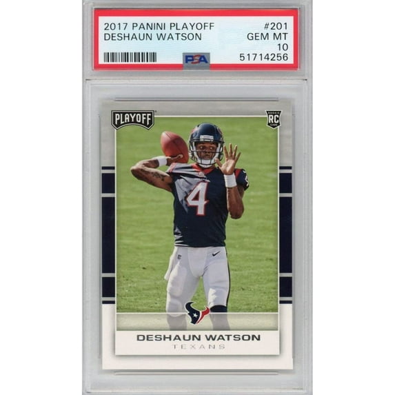 Graded 2017 Panini Playoff Deshaun Watson #201 Rookie RC Football Card PSA 10 Gem Mint