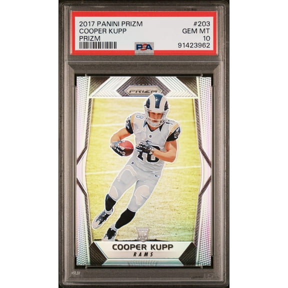 Graded 2017 Panini Prizm Cooper Kupp #203 Prizm Rookie RC Football Card PSA 10 Gem Mint