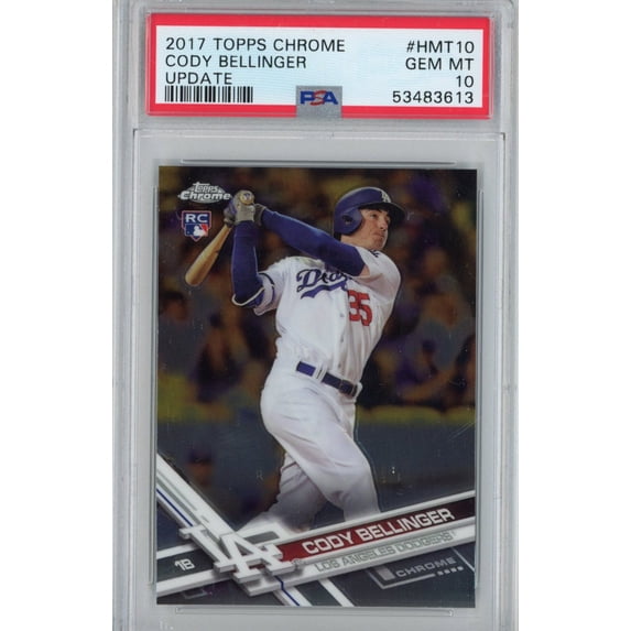Graded 2017 Topps Chrome Update Cody Bellinger #HMT10 Rookie RC Baseball Card PSA 10 Gem Mint
