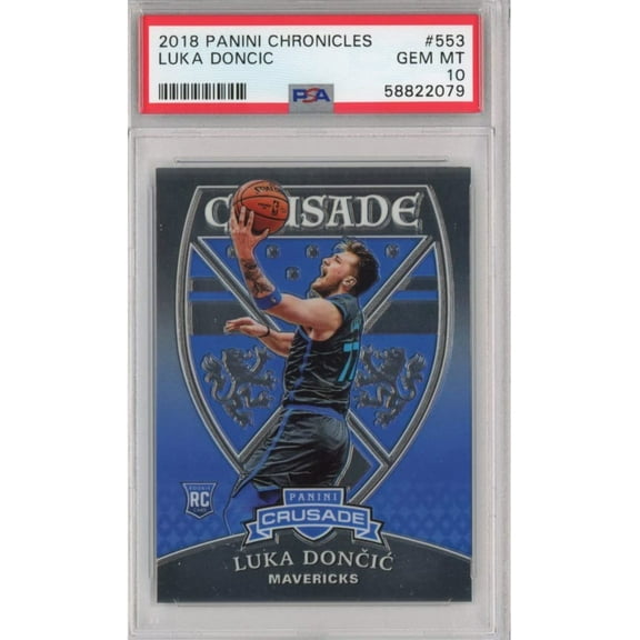 Graded 2018-19 Panini Chronicles Luka Doncic #553 Crusade Rookie RC Basketball Card PSA 10 Gem Mint