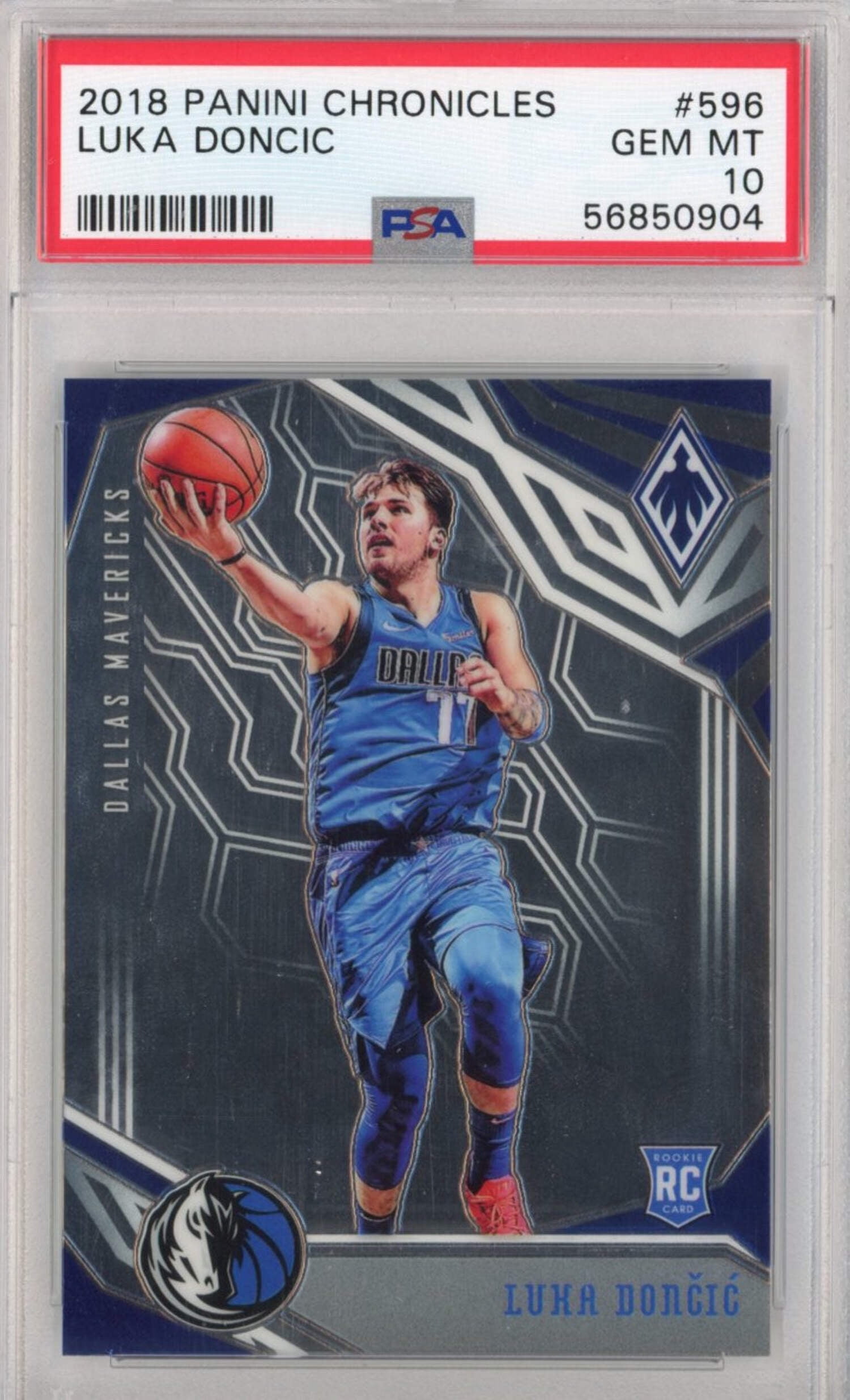 Graded 2018-19 Panini Chronicles Luka Doncic #596 Rookie RC