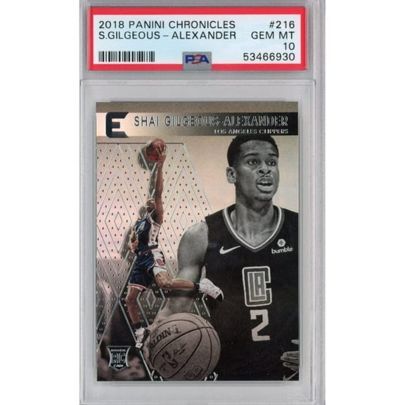 Graded 2018-19 Panini Chronicles Shai Gilgeous-Alexander #216 Rookie RC Basketball Card PSA 10 Gem Mint
