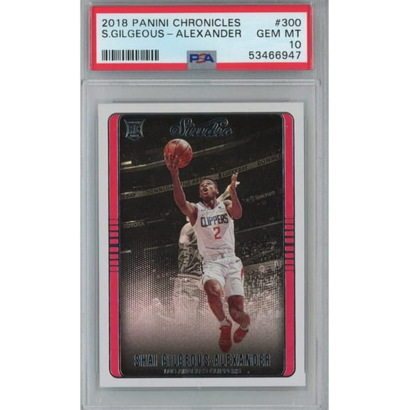 Graded 2018-19 Panini Chronicles Shai Gilgeous-Alexander #300 Rookie RC Basketball Card PSA 10 Gem Mint