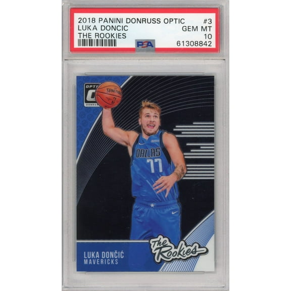 Graded 2018-19 Panini Donruss Optic Luka Doncic #3 The Rookies RC Basketball Card PSA 10 Gem Mint