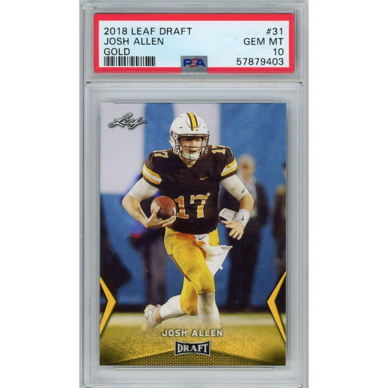 josh allen graded rookie card Amazon.com: PSA 10 JOSH ALLEN ROOKIE LEAF HYPE GRADED PSA GEM MINT 10 BILLS  HOT QUARTERBACK SUPERSTAR LOW POPULATION ON THIS CARD : Collectibles & Fine  Art main image 0