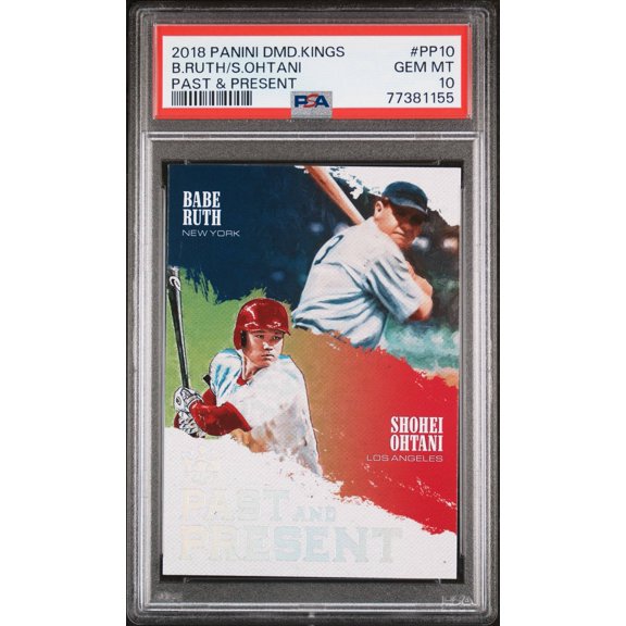 Graded 2018 Panini Diamond Kings Babe Ruth Shohei Ohtani RC #PP10 PSA 10 Baseball Card
