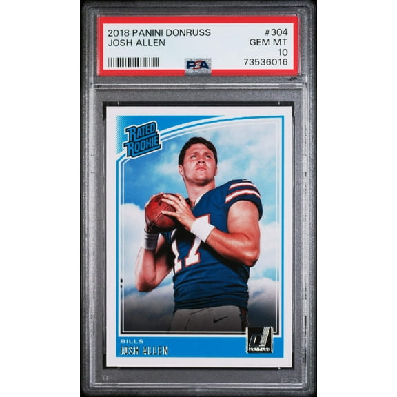 Graded 2018 Panini Donruss Josh Allen #304 Rookie RC Football Card PSA 10 Gem Mint