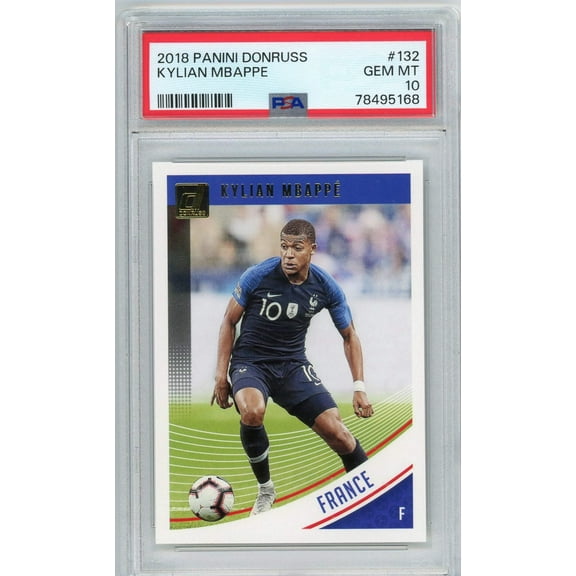 Graded 2018 Panini Donruss Kylian Mbappe #132 Soccer Card PSA 10 Gem Mint