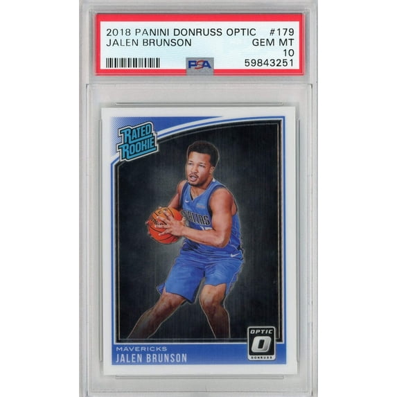 Graded 2018 Panini Donruss Optic Jalen Brunson #179 Rookie RC Basketball Card PSA 10 Gem Mint