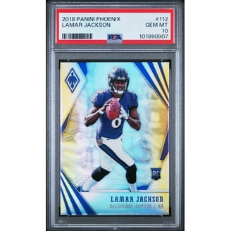 lamar jackson graded rookie card 2018 Panini Score Lamar Jackson Rookie Card #352 MGS Graded 10 Gem Mint (Baltimore Ravens)