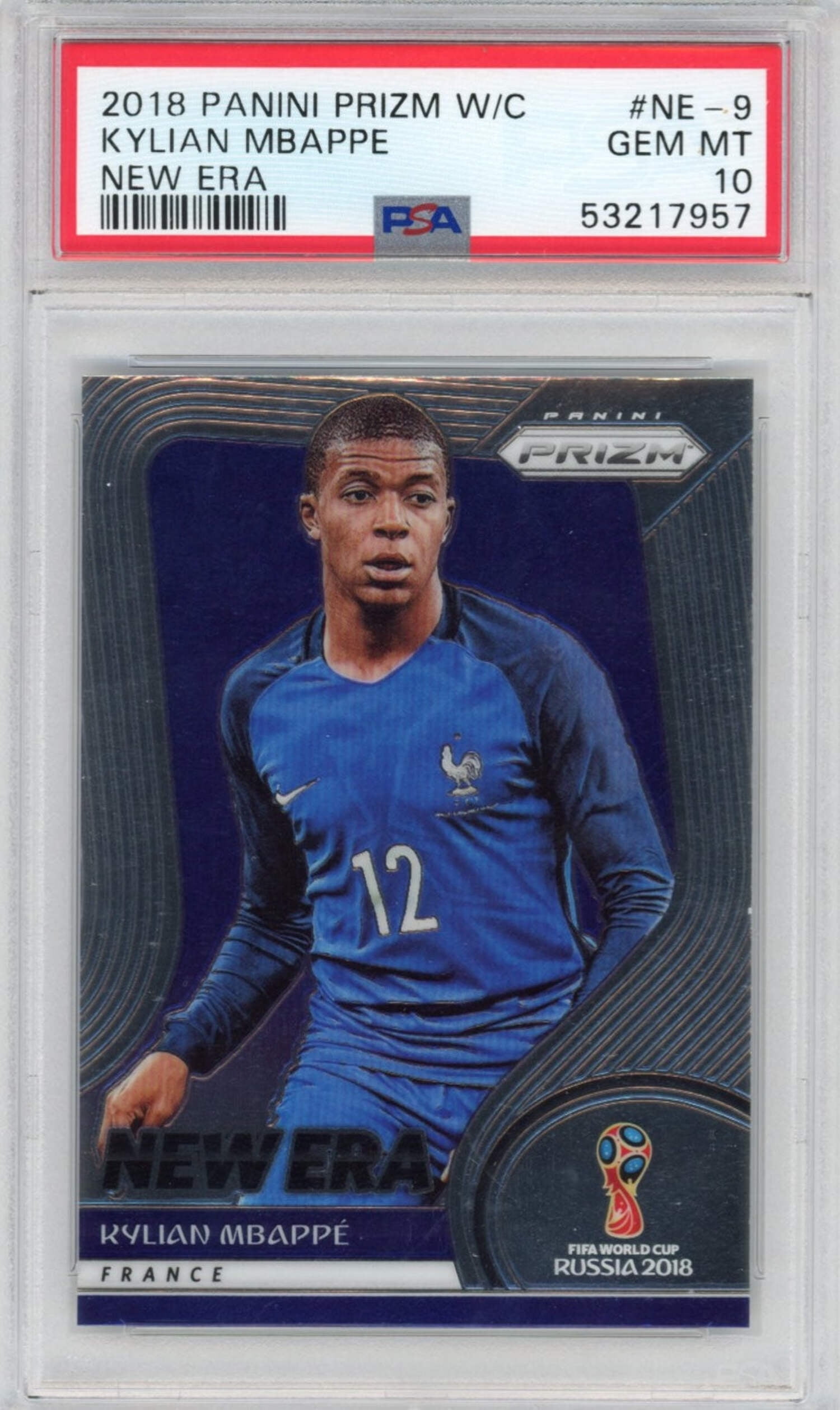 PANINI Prizm Russia 2018 カード ムバッペ エンバペ Graded 2018 Panini Prizm Kylian Mbappe #NE-9 World Cup New