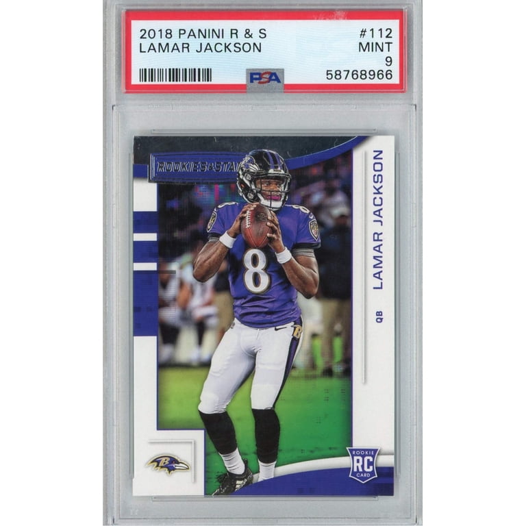 Graded 2018 Panini Rookies Stars Lamar Jackson #112 Rookie RC Football Card  PSA 9 Mint - Walmart.com