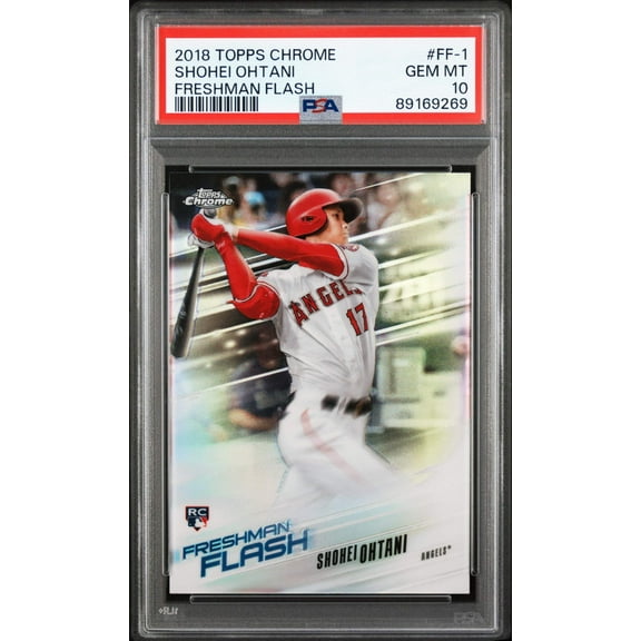 Graded 2018 Topps Chrome Shohei Ohtani #FF1 Freshman Flash Rookie RC Baseball Card PSA 10 Gem Mint
