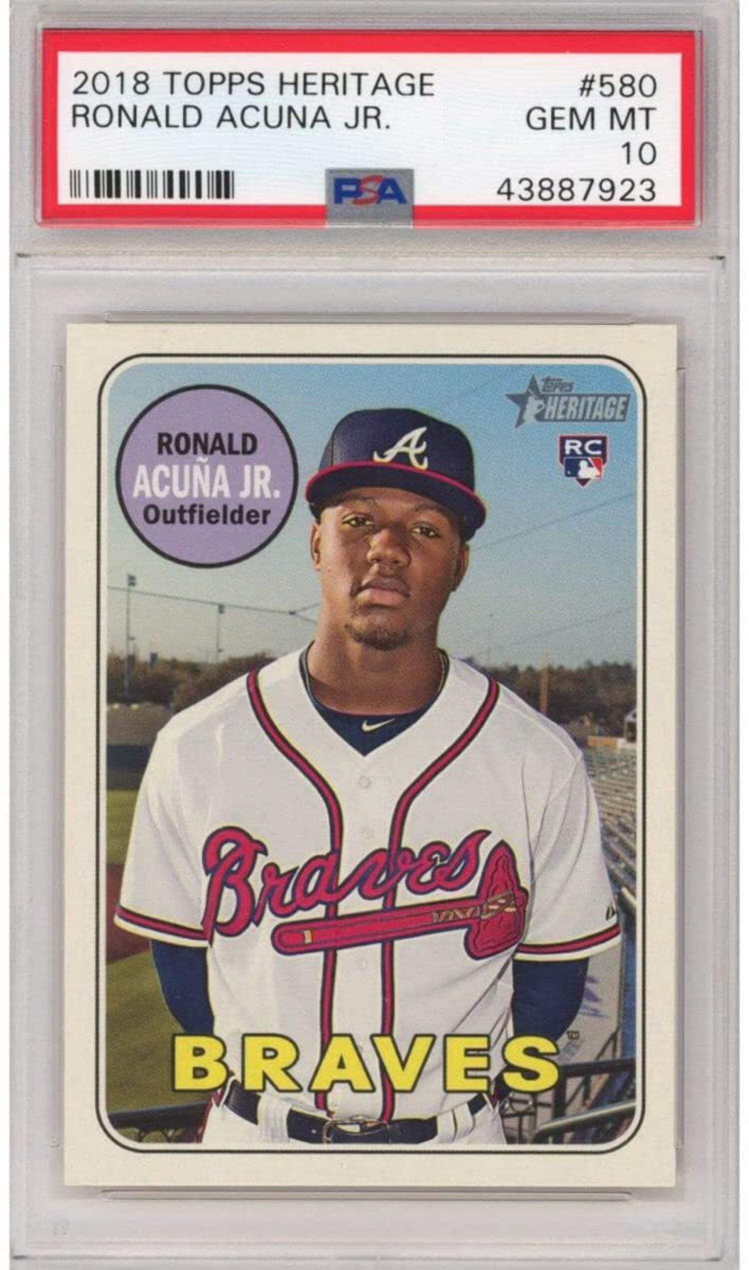 Acuna Jr Baseball Card 2018 #369 Ronald Acuna Jr. Rookie Card