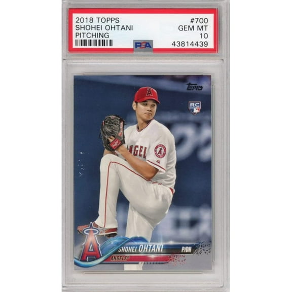 Graded 2018 Topps Shohei Ohtani #700 Pitching Rookie RC Baseball Card PSA 10 Gem Mint