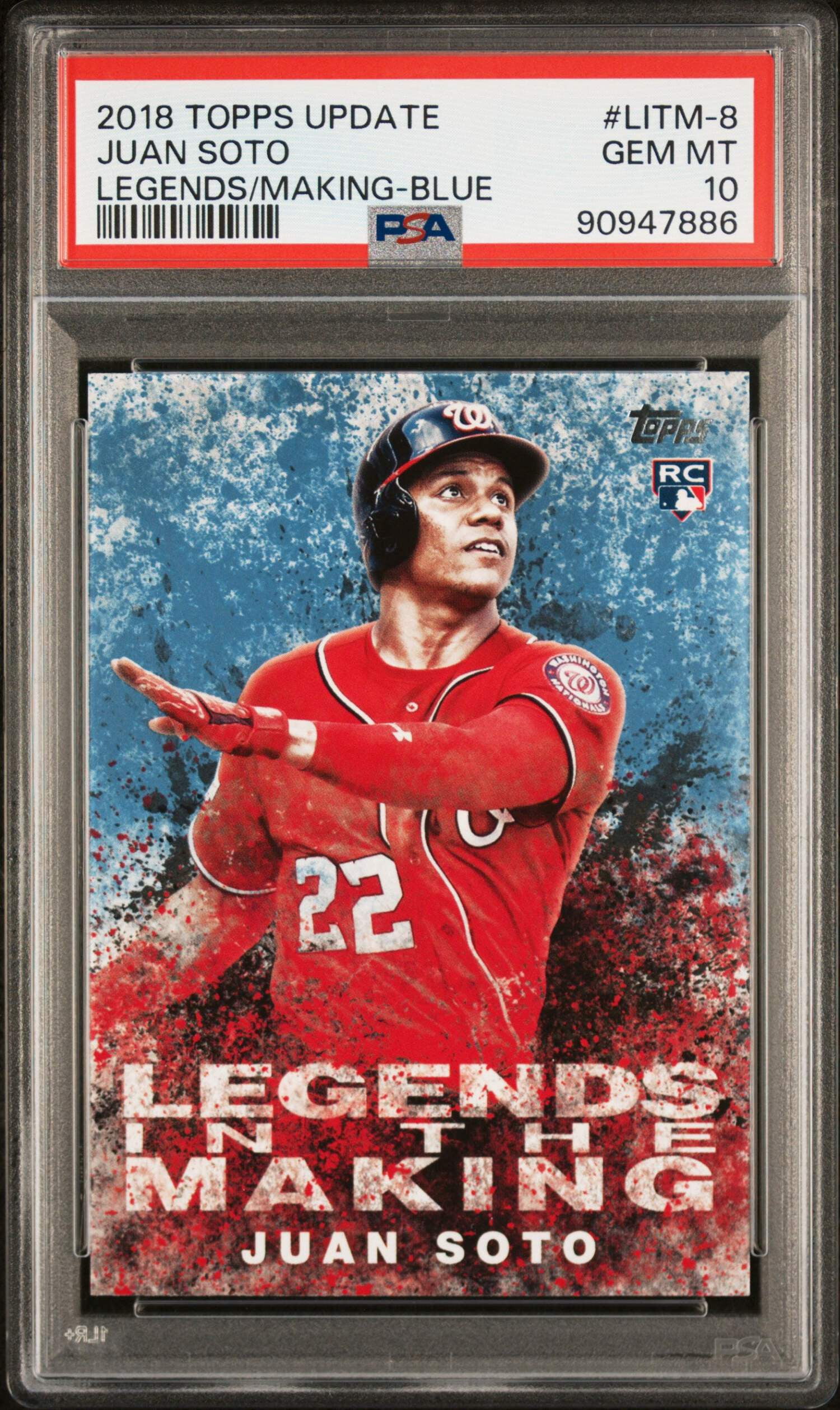 Graded 2018 Topps Update Juan Soto #LITM8 Legends in the Making 