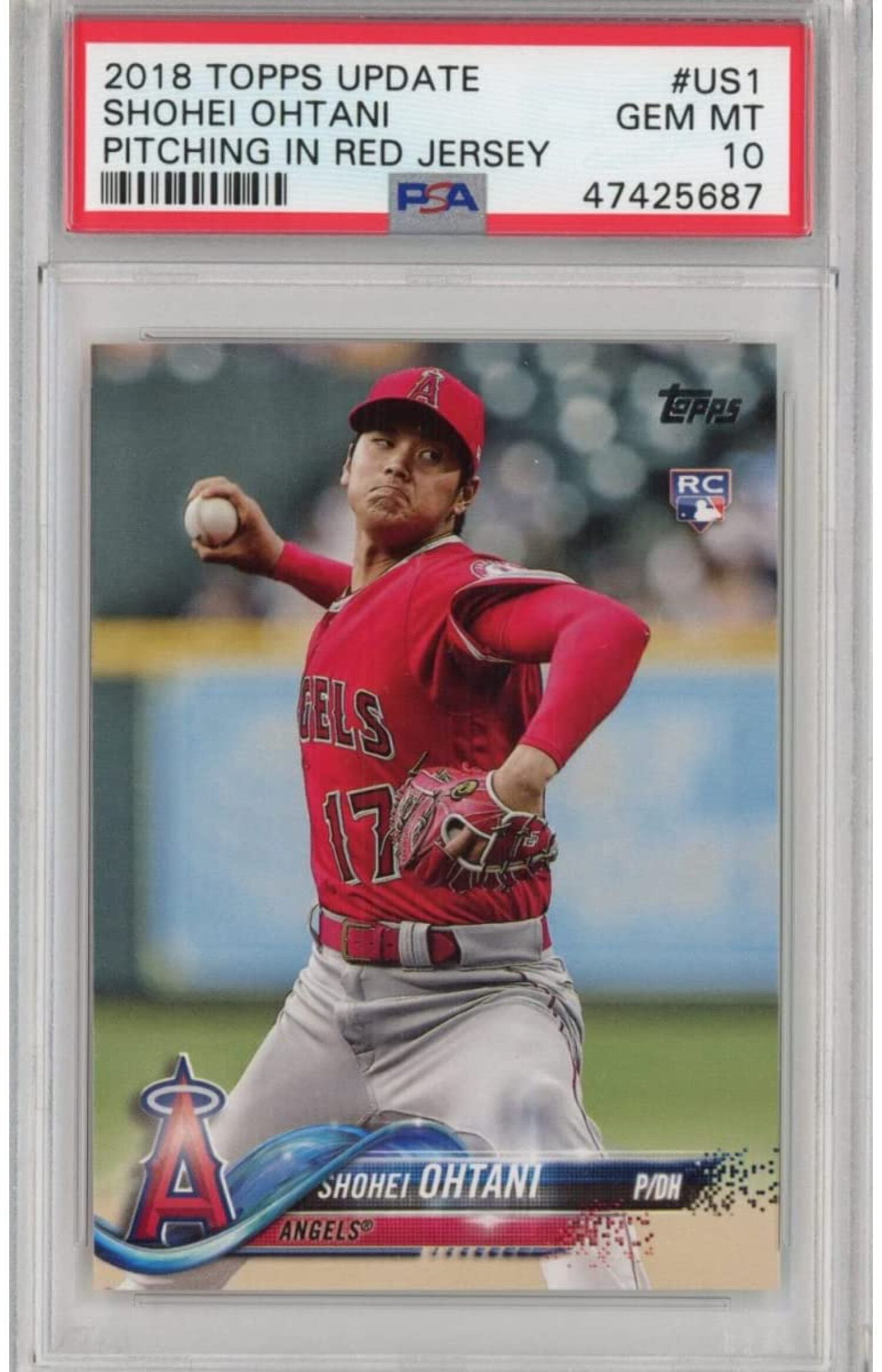 ゲームセンター・ゲームカード 2018 Shohei Ohtani  Topps PSA 10 Authentic 2018 Topps Update Shohei Ohtani #US1 Rookie RC