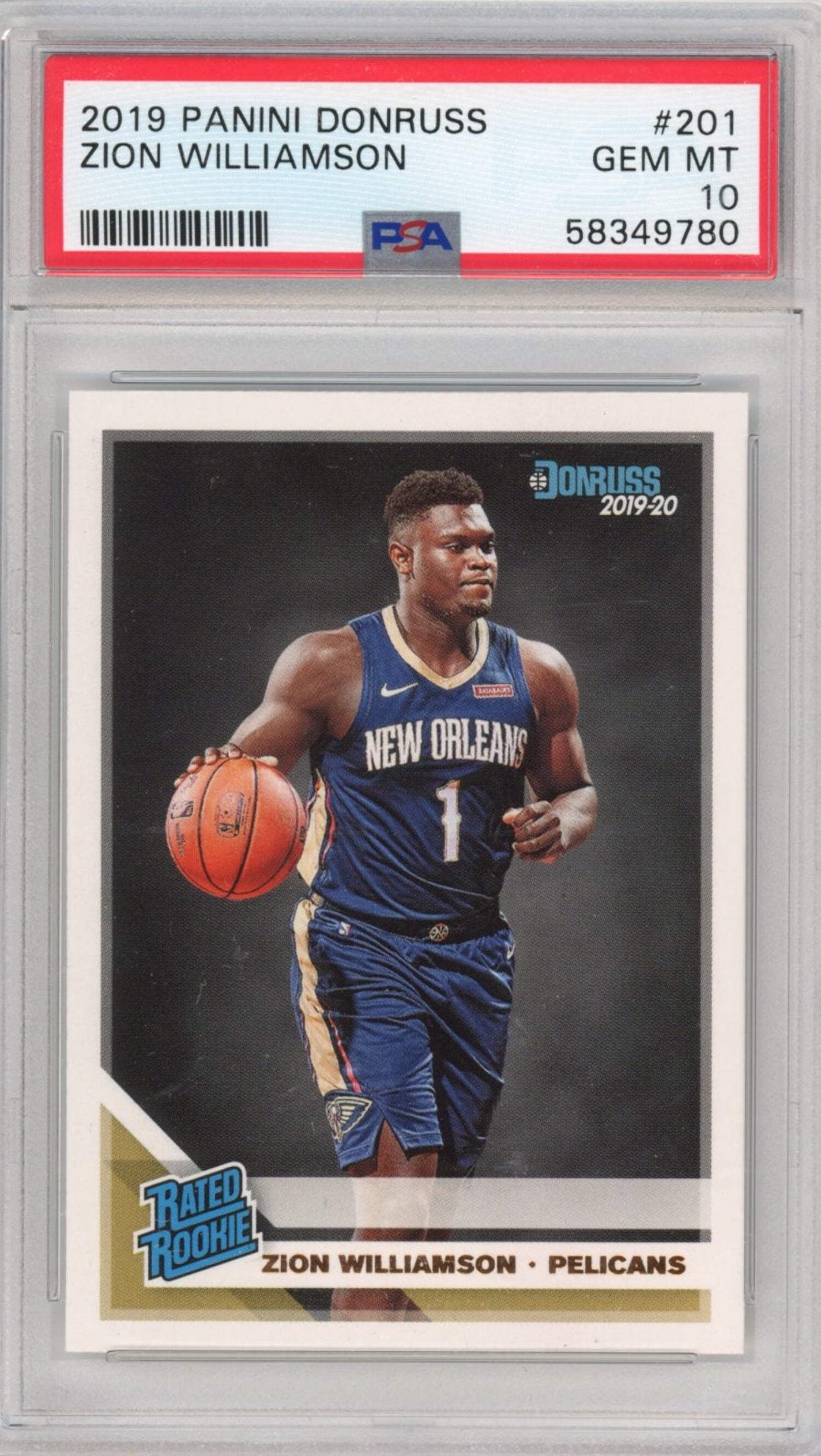 zion williamson graded rookie card Zion Williamson- PSA 10- Rookie Card- Optic Prizm- Gem Mint