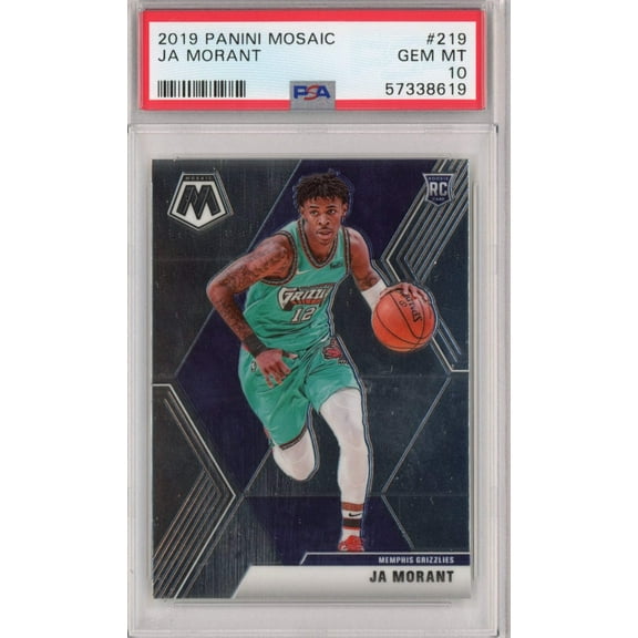 Graded 2019-20 Panini Mosaic Ja Morant #219 Rookie RC Basketball Card PSA 10 Gem Mint