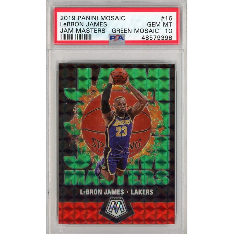 Graded 2019 Panini Mosaic LeBron James #16 Jam Masters Green 