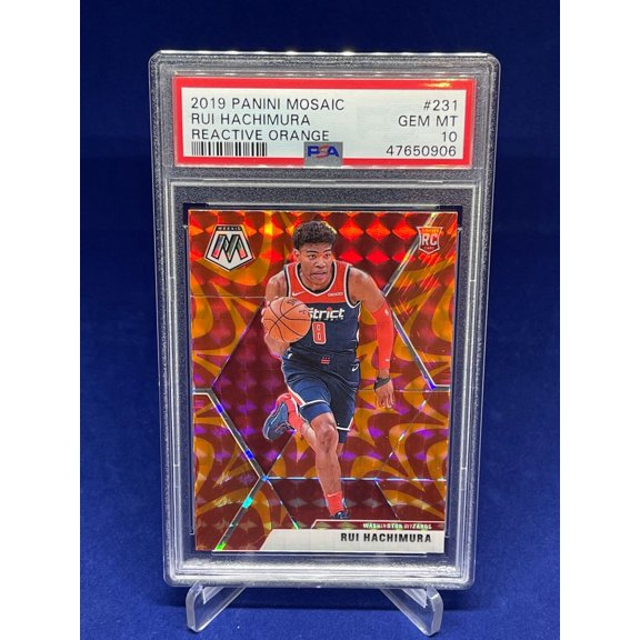 Graded 2019 Panini Mosaic Reactive Orange #231 Rui Hachimura PSA 10 Basketball Card