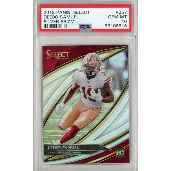 Graded 2019 Panini Select Deebo Samuel #257 Silver Prizm Rookie RC Football Card PSA 10 Gem Mint