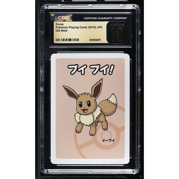Graded 2019 Pokemon Playing Cards Old Maid Eevee CGC 10 Trading Card Certification 6193938297