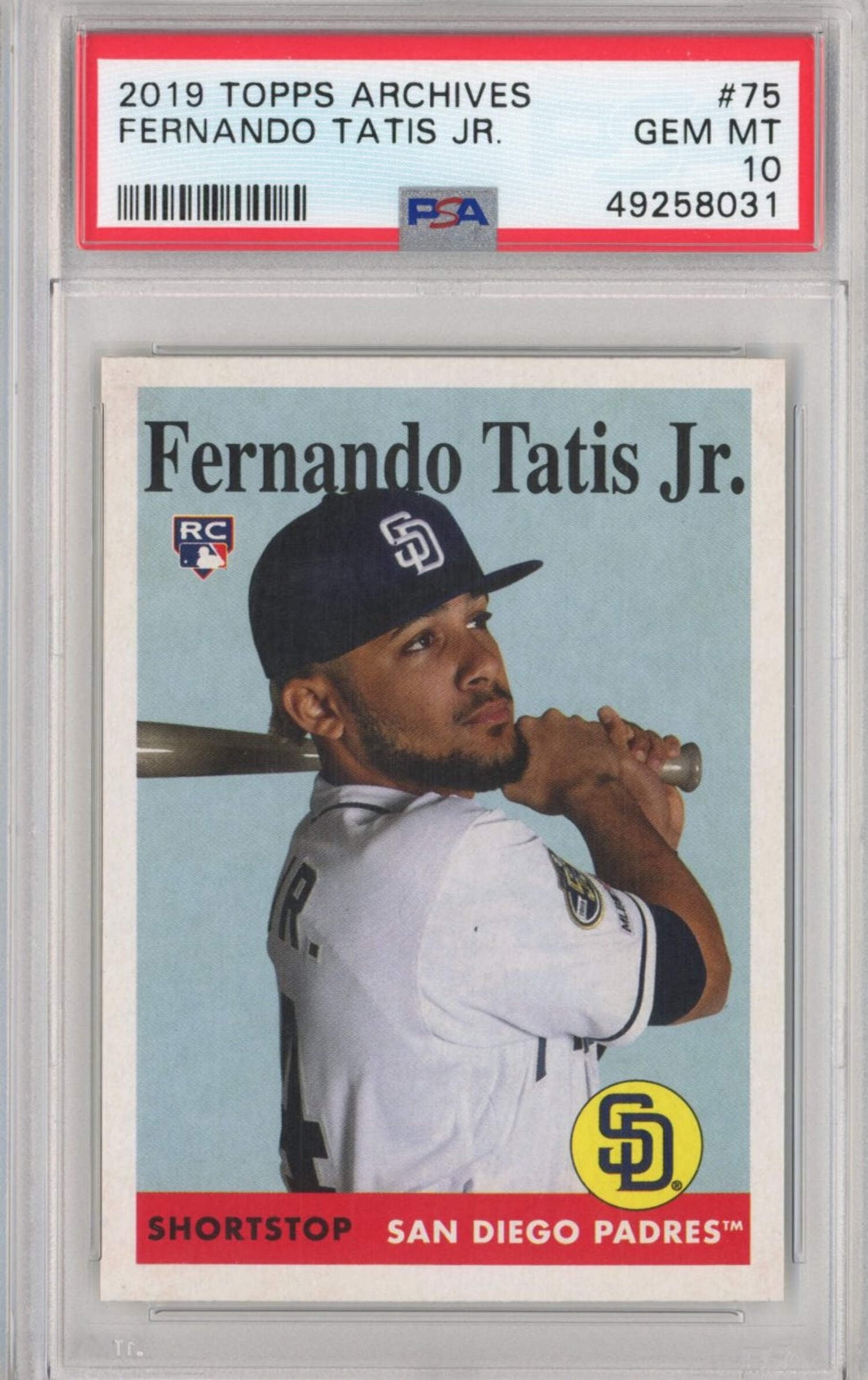 Graded 2019 Topps Archives Fernando Tatis Jr. #75 Rookie RC 