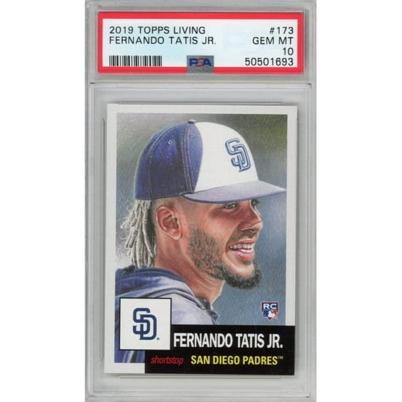 Graded 2019 Topps Living Fernando Tatis Jr. #173 Rookie RC Baseball Card PSA 10 Gem Mint
