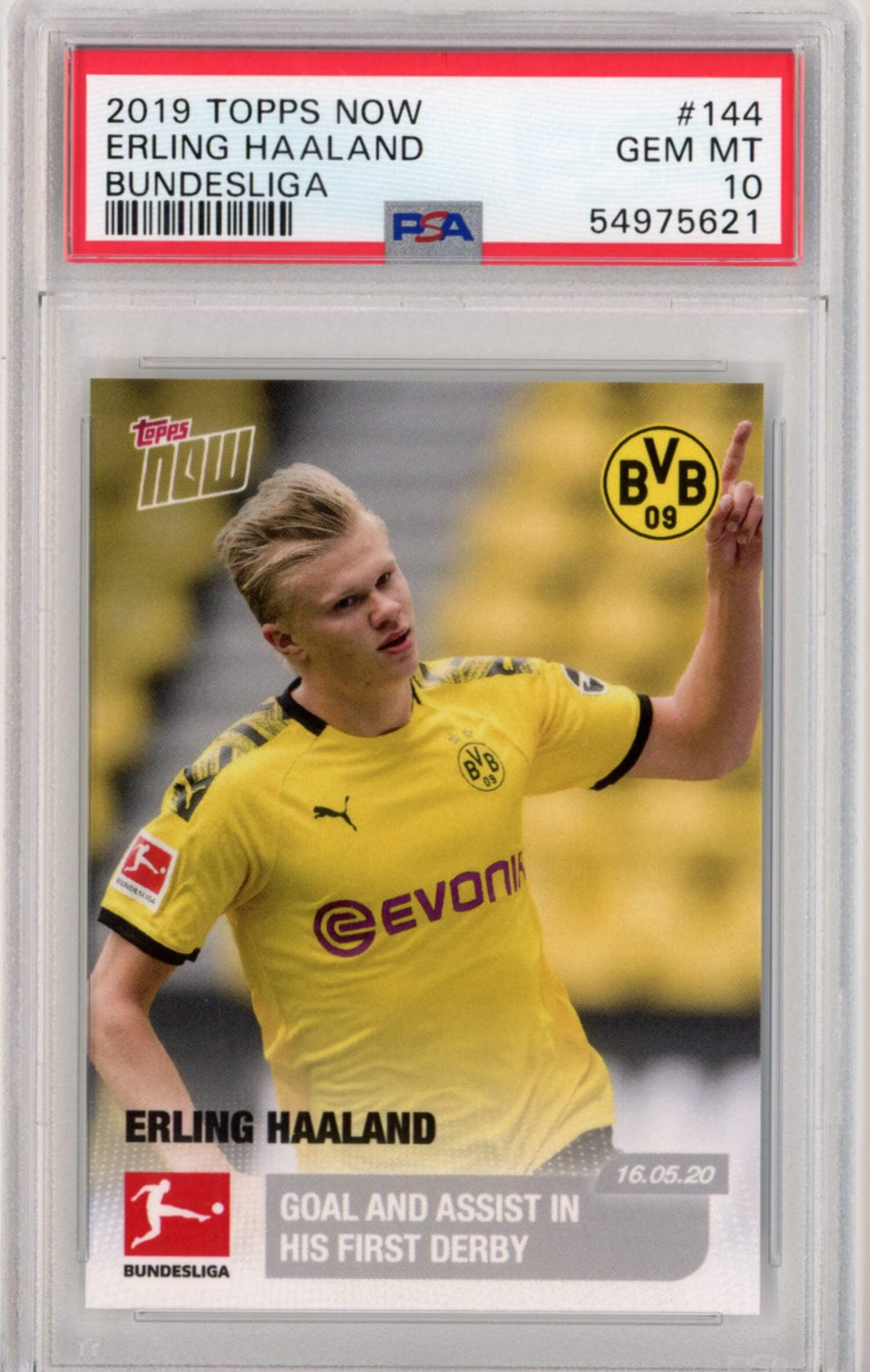 PSA10 2019 Topps NOW ERLING HAALAND Chrome UEFA Champions