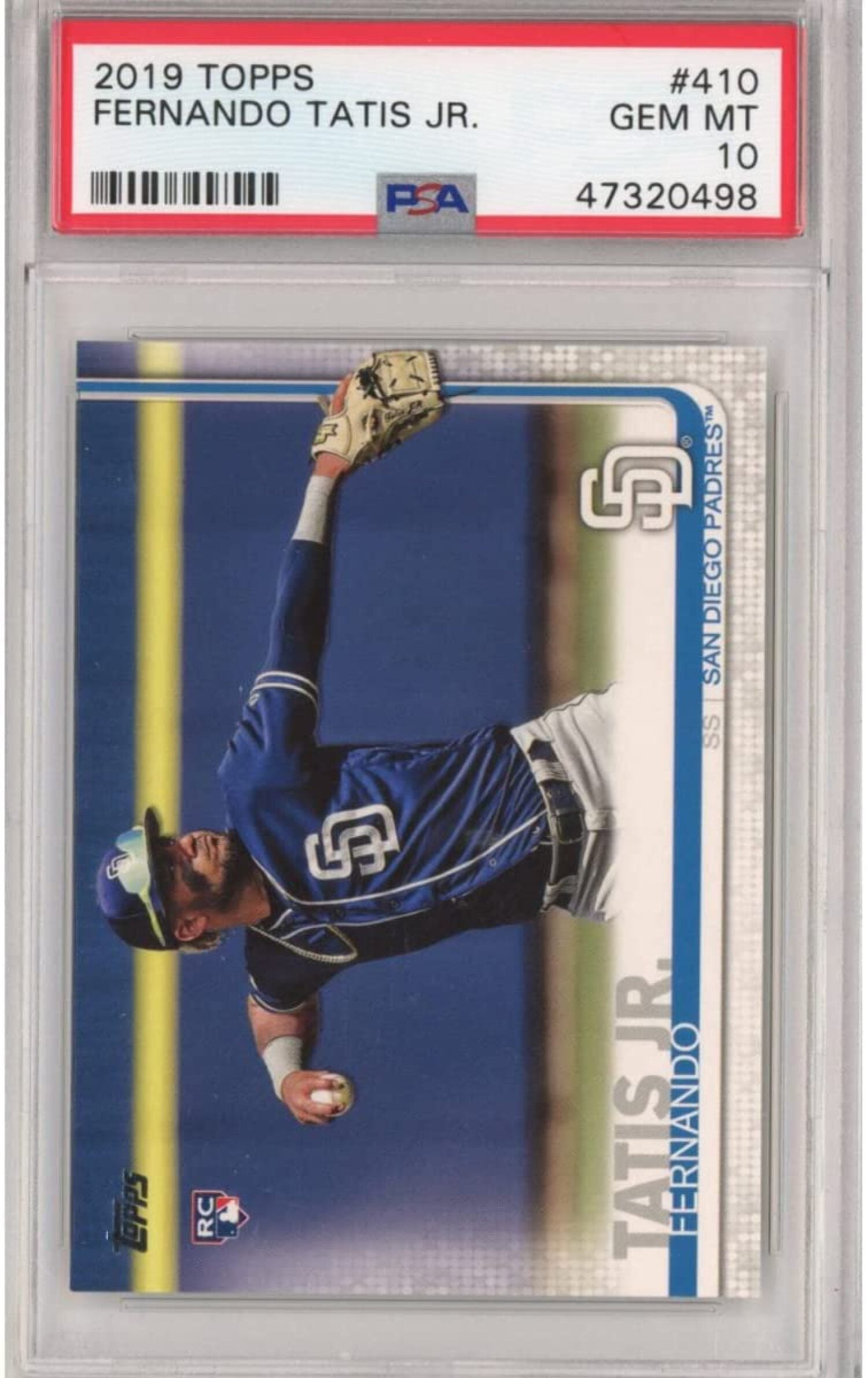 Graded 2019 Topps Series 2 Fernando Tatis Jr. #410 Rookie RC 