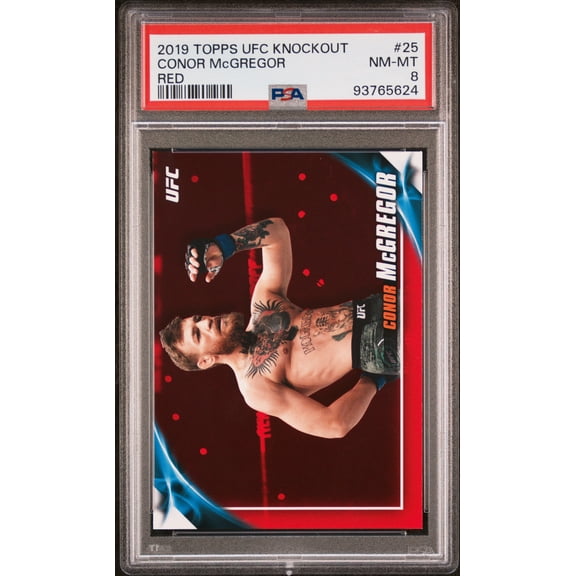 Graded 2019 Topps UFC Knockout Conor McGregor #25 Red PSA 8