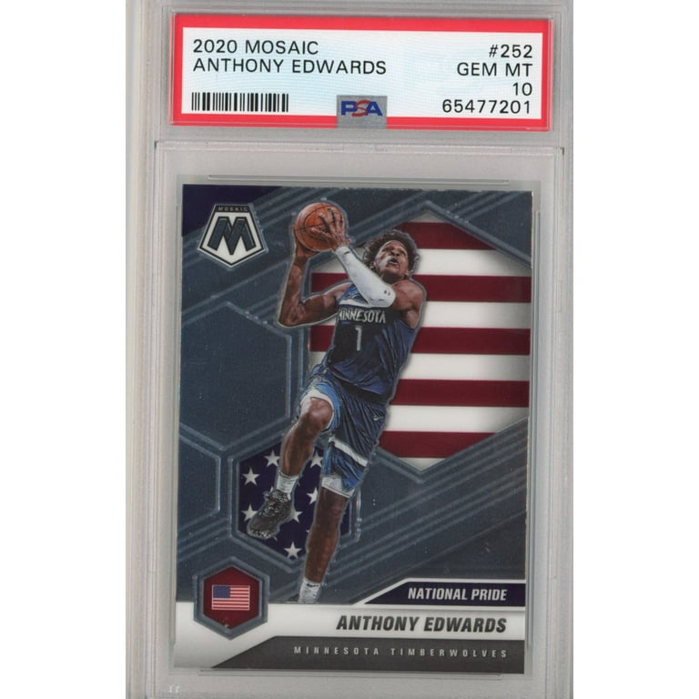 Graded 2020-21 Panini Mosaic Anthony Edwards #252 Rookie RC