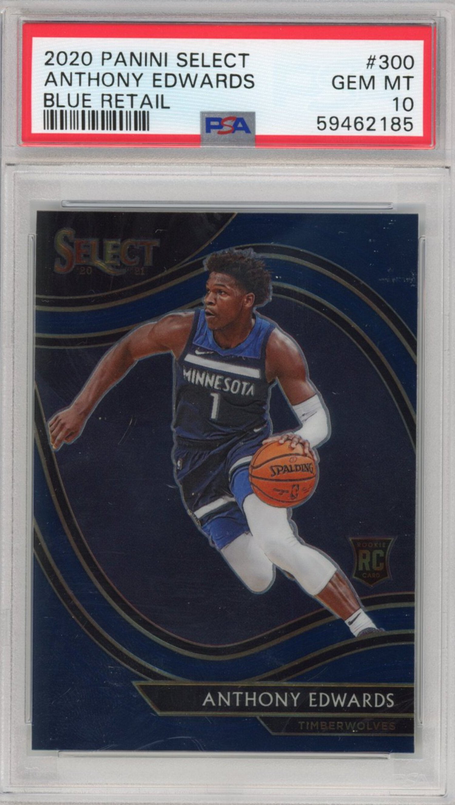 Panini Select 2020-21 Anthony Edwards #300 Blue Retail
