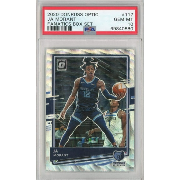 Graded 2020 Donruss Optic Ja Morant #117 Fanatics Box Set Basketball Card PSA 10 Gem Mint