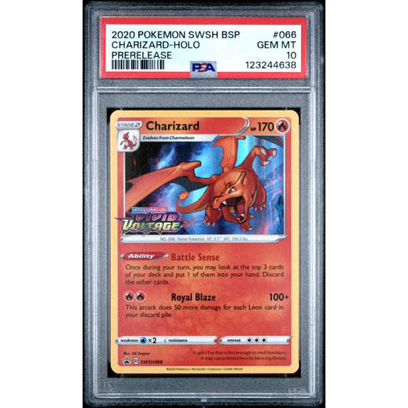 Graded 2020 PKM Swsh Black Star Promo #066 Charizard Holo Prerelease ...