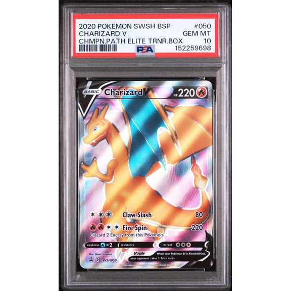 Graded 2020 PSA 10 Charizard V Champions Path Elite Trainer Box #50 Pokemon Trading Card