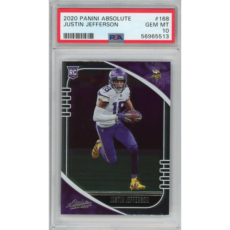 justin jefferson graded card 2020 Donruss Optic Rated Rookie Justin Jefferson PSA/DNA Auto GEM MINT 10 main image 0